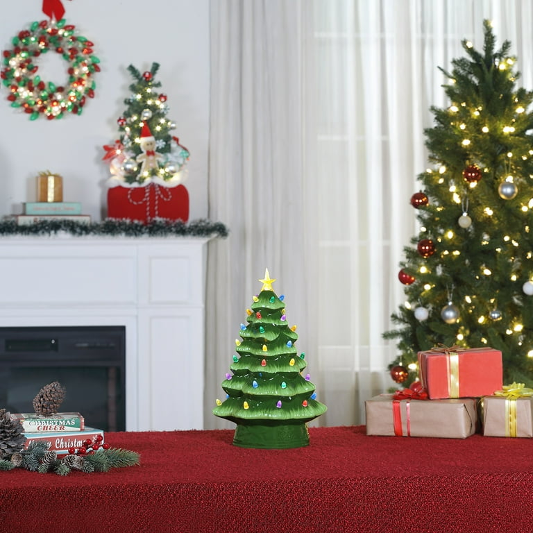Mr. Christmas 15-inch Nostalgic Green Ceramic Tree - Walmart.com