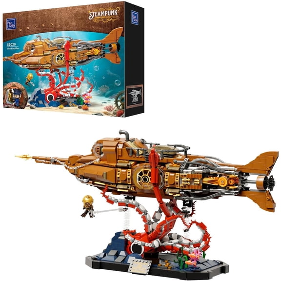 PANTASY Architecture Pantasy Steampunk The Nautilus  Building Set  Construction Kit Model Collectible Building Bricks Toys