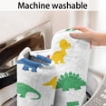 thumbnail image 5 of White Cartoon Dinosaurs Figures Pattern Bathroom Rugs Mat,Non Slip Microfiber Bathroom Rug,Rubber Backing,Soft Bathroom Mats for Bathroom Floor,Tub and Shower,60x24in(150x60cm), 5 of 5