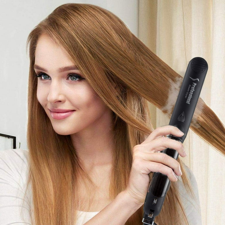 steam pods hair straightener 2 in 1 Professional Curling Iron with Ceramic Plate for Hair Straightening and Curling Max 455