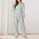 thumbnail image 2 of Fotbe Retro Snake Conjunto de Pijama de Manga Larga para Mujer con Estampado, Ropa de Dormir de 2 Piezas, Conjunto de Casa Suave y Cómodo con Bolsillos-Large, 2 of 7