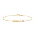 thumbnail image 1 of Engravable Bar Bracelet with Birthstone, 1 of 7