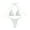White, variant on Women Sporty Top Bikini Set Thong Bottom Bathing Suit Cutout Swimsuit(White,L)