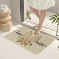 thumbnail image 5 of TUTUnaumb Happy Easter Doormat Kitchen Mats Easter Bunny And Flowers Pattern Bathroom Rugs Soft Outdoor Indoor Holiday Welcome Mat Floor Mat Ideal For Easter Decor Home Entry Kitchen Bathroom-Khaki, 5 of 6