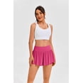 thumbnail image 4 of Pinspark Flowy Shorts for Women 2 in 1 Running Workout Gym Athletic Tennis Short High Waisted Active Wear with Pockets, 4 of 9