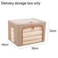 thumbnail image 2 of Clear Window Handles Closet Organization Clothes Storage Baskets Foldable Containers Bedroom 66L, 2 of 5