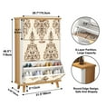 thumbnail image 2 of Shoe Storage Cabinet with 3 Flip Drawers for Ikat floral paisley embroidery white Ikat ethnic oriental seamless Shoe Rack Storage Organizer, 2 of 8