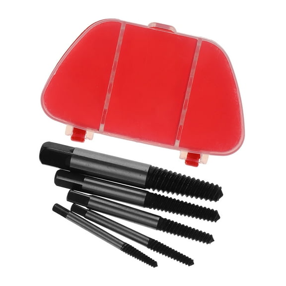 WORGEOUS 5pcs Screw Bolt Extractor Broken Screw Extractor Set For Removing Stripped Damaged Screws
