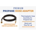 thumbnail image 3 of Flame King 48'' Quick Connect Propane Hose of Rubber/brass, 3/8" ID Female Sae Gas Flare Fitting for Rvs & Vans, 3 of 7