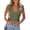 Green, variant on Women's Summer Casual Henley T-Shirts Short Sleeve V Neck Button Up Ribbed Knit Slim Fit Basic Tops