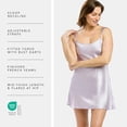 thumbnail image 6 of Fishers Finery Women's 100% Silk Chemise / Nightgown; Short Gown (White, M), 6 of 6