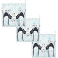 thumbnail image 7 of Dreamtimes Christmas Cats and Snow Flakes Baby Muslin Washcloths Face Towel, 3 PCS Cartoon Burp Cloths Cotton Wipes Infant Wash Cloth for Newborn Boys Girls 12x12 inches, 7 of 7