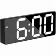 thumbnail image 1 of wonima44 Digital Alarm Clock for Bedrooms, 6.5 inch LED Display with White Digits, 3 Levels Brightness Adjustable, Desk Alarm, Table Clock with 1 Alarm, 12/24H, Temperature, Corded Powered(White), 1 of 1