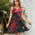 thumbnail image 7 of Yellow Butterfly Romantic Rose Grey And Red Dress Fashion Beach Long Dresses Female Party Printed Sundress, 7 of 7