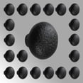thumbnail image 2 of Renovators Supply Black Round Iron Cabinet Knob Pull 1.25" Diameter Antique Black Powder Coated Knobs for Kitchen Cabinet Drawer Pull Handles w/Hardware Pack of 20, 2 of 6