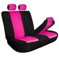 thumbnail image 4 of TLH Pink Full Coverage Flat Cloth Seat Covers Rear, Universal Fit for Cars, Auto, Trucks, SUVs, 4 of 7