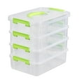 thumbnail image 2 of CAJA DE ALMACENAMO CON ASAS, CAJA ORGANIA DE BLOQUES DE JUGUETES DE ESCRITORIO CATA, CAJAS ARTESANALES APILABLES PARA COSTURA, Arte, Joyería Artesanal, 2 of 7
