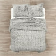thumbnail image 2 of Lush Decor Emma Cozy Ultra Soft Two Tone Faux Fur Comforter Gray 3Pc Set Full/Queen, 2 of 8