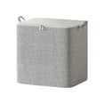 thumbnail image 1 of Bolsa De Almacenamiento Paquete de 2 bolsas de almacenamiento plegables de tela no tejida con cremallera, gran capacidad, para ropa de viaje, organizador de edredones con asas (gris, 150 L) Rkxzt, 1 of 9