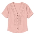 thumbnail image 7 of Kelon Short Sleeve Womens Linen Cotton Tops Vacation Casual Outfits Blouses Dressy Casual Summer Outfits 2026, 7 of 7