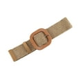 thumbnail image 2 of Jumpingount Exquisito cinturón tejido de paja para manualidades, cinturón de cintura curvo atemporal para embellecer el cuerpo, cinturón Vintage Cinturones Hebilla Cuadrada Caqui, 2 of 6