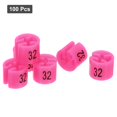 thumbnail image 3 of Clothes Hanger Marker Number 32 Tag Fit 3mm Rod Rose Red for Garment Clothing Color Coding, Pack of 100, 3 of 6