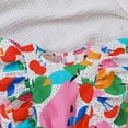 thumbnail image 6 of Vividxx Girls Summer Dresses Casual Play Outfits Sets Fruit Print Romper With Ruffles For Toddler Comfortable Easy To Wear Daily Wear O-Neck Classic Dailywear, 6 of 6
