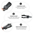 thumbnail image 4 of KONTONTY 20Pcs Tarp Clamps Set Black PP Fixing Clips for Tent and Canopy, 4 of 7
