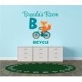 thumbnail image 2 of ANIMALS - Easy To Apply Educational English Alphabet Letter B Decoration Bicycle & Fox Design Removable Home Wall Decal - Kids Nursery Bedroom Customized Name Lettering Art Wall Sticker 40" x 36", 2 of 3