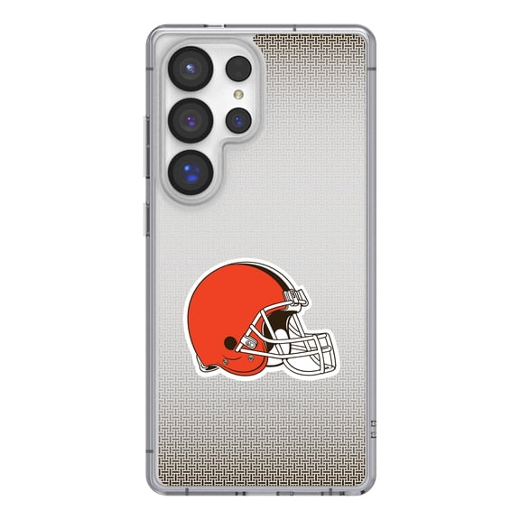 Cleveland Browns Linen Logo Galaxy Clear Case