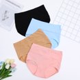 thumbnail image 5 of 4 piezas de calzoncillos para mujer, ropa interior de cintura alta, calzoncillos elásticos, calzoncillos para mujer, talla XL, 5 of 5