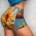 thumbnail image 2 of Sikiie Sunflower Blue Sky Print Workout Shorts Women Scrunch Butt Gym Shorts Seamless High Waist Tummy Control Yoga Biker Athletic Shorts, 2 of 5
