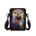 thumbnail image 2 of Eheartsgir Color Splash Otter Crossbody Bag, Polyester Cell Phone Purse with Pockets, Lightweight Sling Bag for Daily Use and Work, 2 of 7
