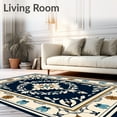 thumbnail image 2 of ODIKA 2x3 Machine Washable Non-Slip Area Rug, Classic Damask Crest Arrangement with Flourishing Leaf Ultra Soft Rug, None, 539394, 2 of 7