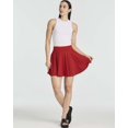 thumbnail image 6 of Real Essentials 4 Pack: Women's Soft Casual Pleated Mini Skirt - Skater A-Line Flowy Skirts (Available In Plus Size), 6 of 6