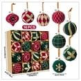 thumbnail image 2 of 16pcs Christmas Baubles Ornaments Set, Xmas Ball Decorations for Tree, Wine Red and Dark Green, Shatterproof Holiday Ornaments for Home Party​, Multicolor, 2 of 8