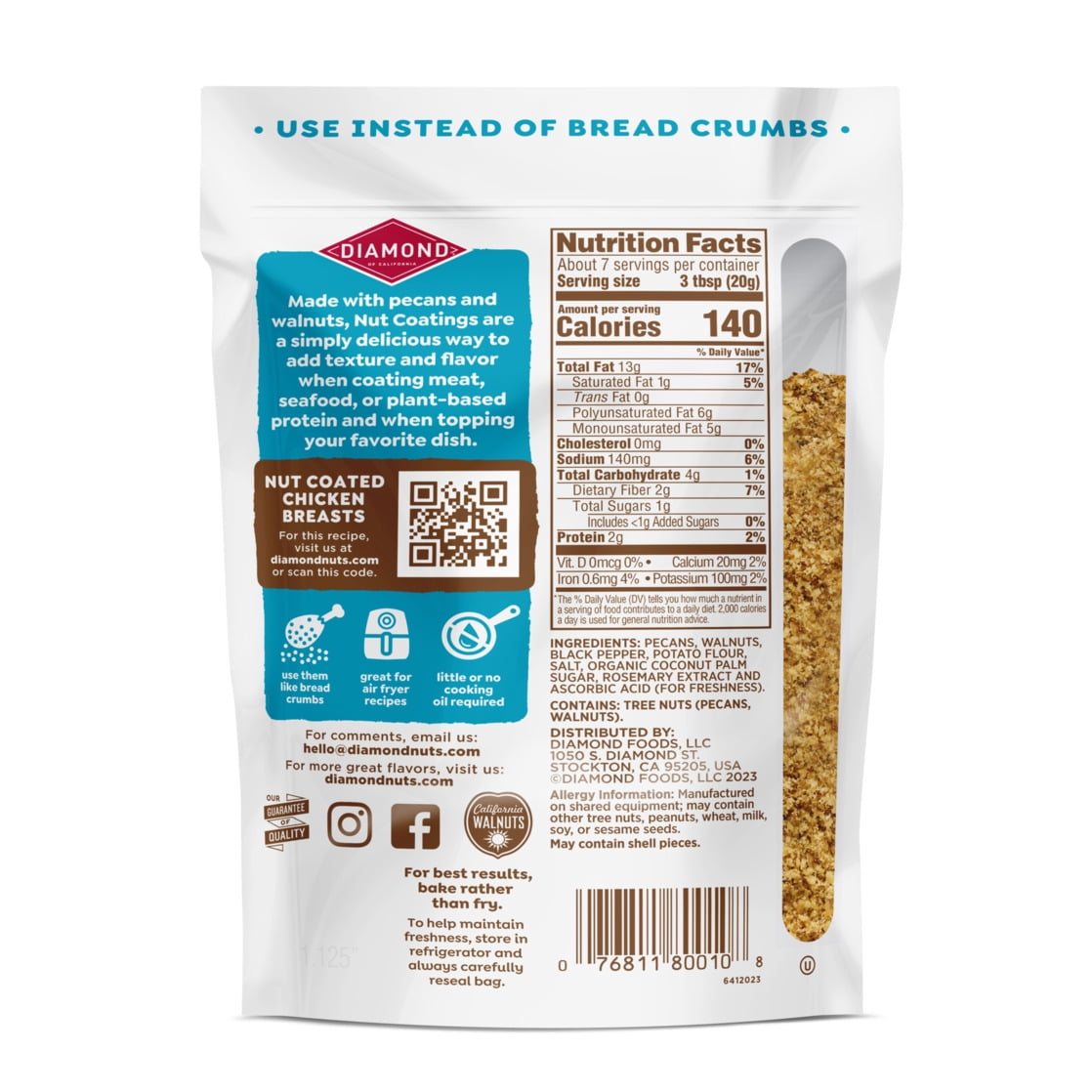 Diamond of California Keto Friendly Original Nut Coatings 5 oz