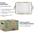 thumbnail image 3 of Coolnut Mandala Storage Basket with Handles Collapsible Storage Bins Canvas Fabric Storage Organizer for Shelves Closet Bedroom Living Room 1Pack Decor Gifts, 3 of 7