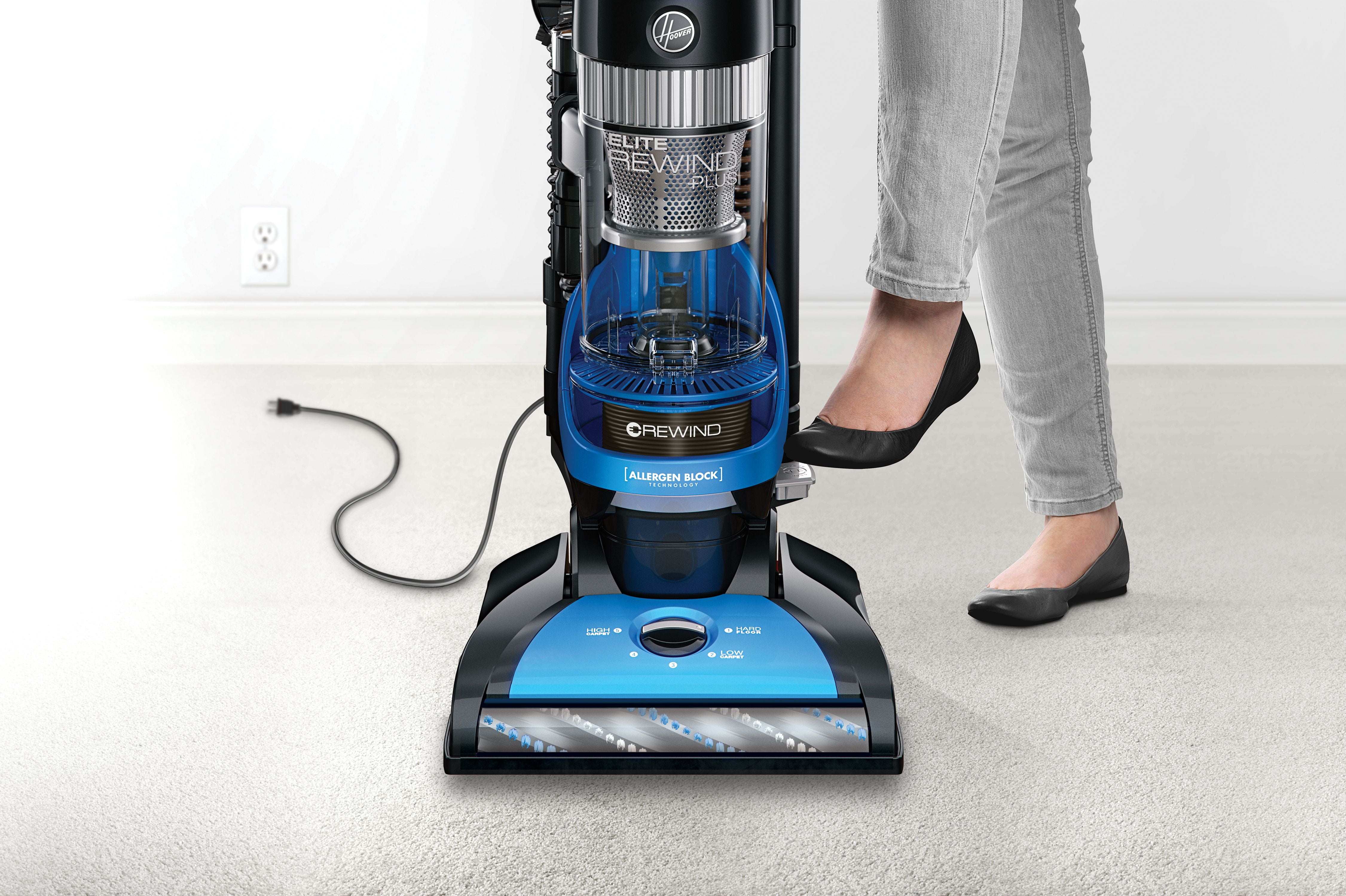 Hoover Elite Rewind Plus Upright Vacuum Cleaner with HEPA Media, UH71200, New