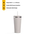 thumbnail image 2 of RTIC 20 oz Ceramic Lined Everyday Tumbler, Spill-Resistant Straw Lid, Cool Grey, 2 of 8