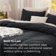 thumbnail image 3 of Juego de Edredón Oversize Queen Bedsure Negro 3 Piezas, 3 of 7