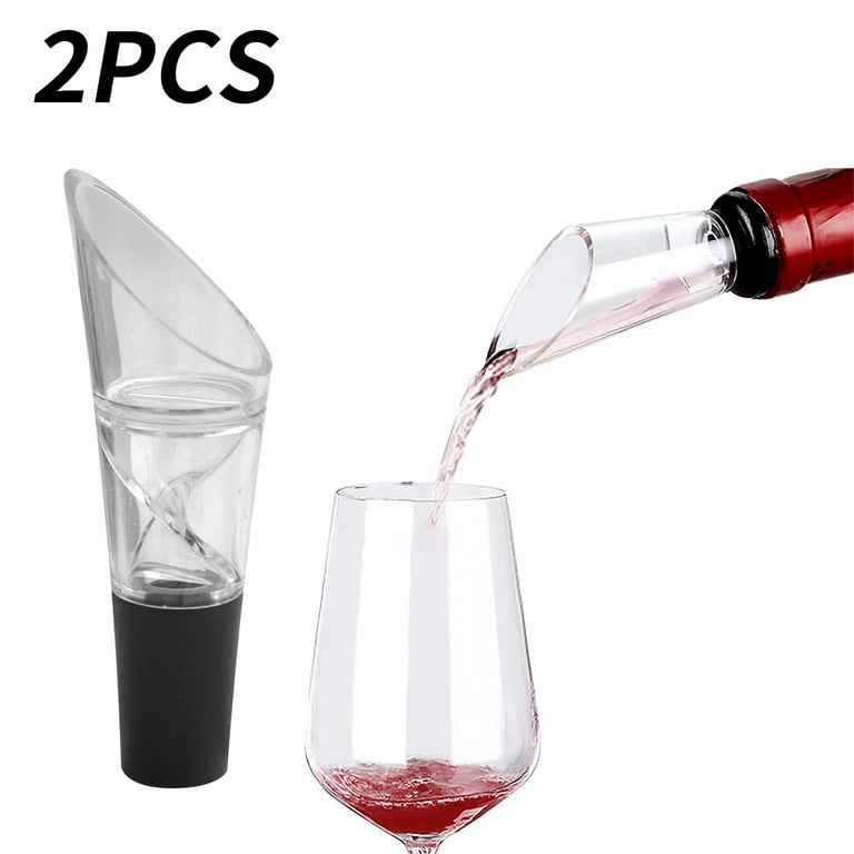 Wine Decanter With Aerator Pourer Lid - 2 In 1-100% Hand Blown
