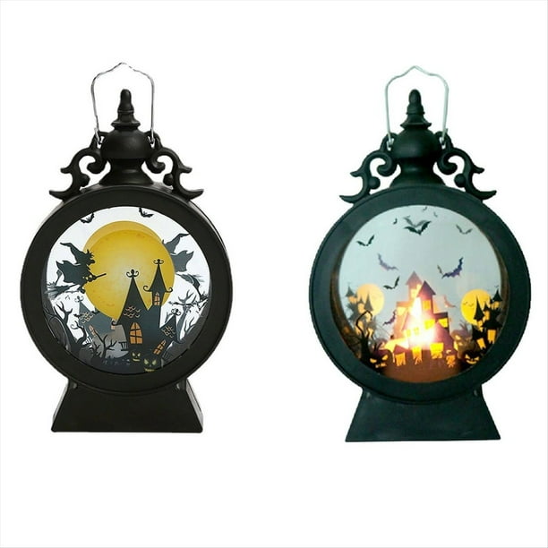 Horror de Halloween LED Luz de Viento Portátil Ghost Lantern Bar Ornamento de Escritorio Decoración de Halloween Apoyos Suministros A