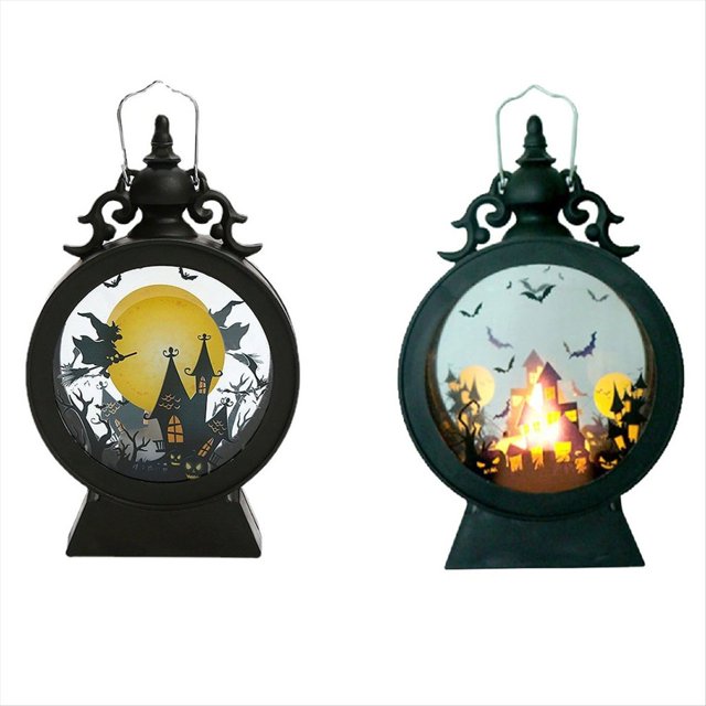 Horror de Halloween LED Luz de Viento Portátil Ghost Lantern Bar Ornamento de Escritorio Decoración de Halloween Apoyos Suministros A
