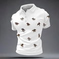 thumbnail image 3 of CONROSES Men's Short Sleeve Polo Shirts Horse Racing Embroidery Collared Polo Shirt for Men Casual Golf Shirts, 3 of 3