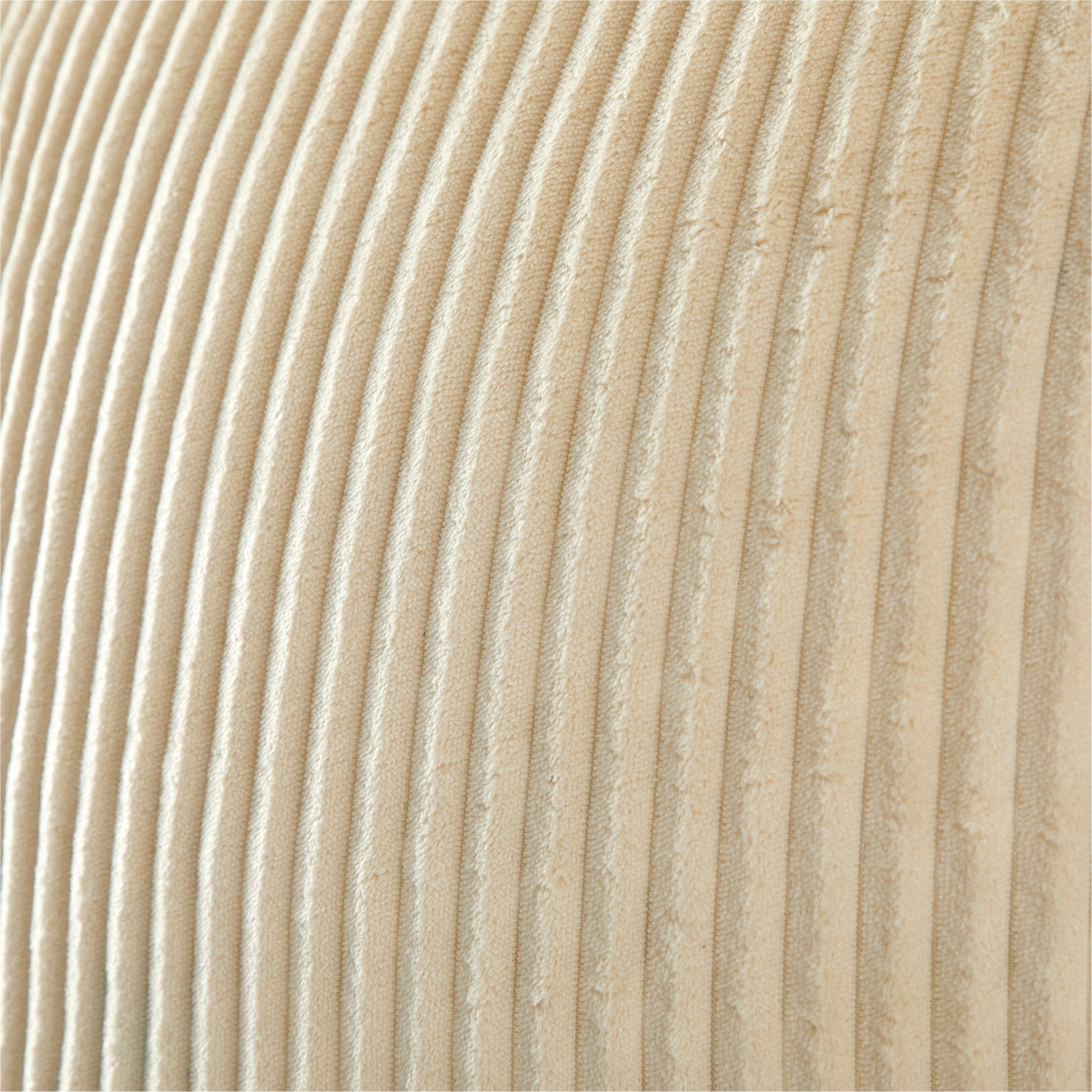 Mainstays Becky G Ribbed Plush Compressed Foam Chair, Payrus Beige for Teens and Adults