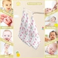 thumbnail image 3 of Dreamtimes Nordic Scandinavian Gnomes Baby Muslin Washcloths Face Towel, Pink Christmas Burp Cloths Cotton Wipes 5 PCS Infant Wash Cloth for Newborn Boys Girls 12x12 inches, 3 of 7
