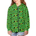thumbnail image 2 of DISNIMO Jamaican Flag Snowman Hoodies Zip Up Girls Palm Tree Hoodie Sweatshirts Size 6-7 Hooded Sweatshirt Kids Girl Hoodie Jacket Boys Hoodies Jackets for Little Girls School Hoodie Children Fall, 2 of 7