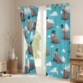 thumbnail image 3 of Feelyou Cute Cartoon Walrus Blackout Curtains Set of 2 (52x84 Each), Kawaii Ocean Animal Sealife Window Curtains, Dreamy Cloud Galaxy Curtains and Drapes, Window Curtains Bedroom Decor, 3 of 6