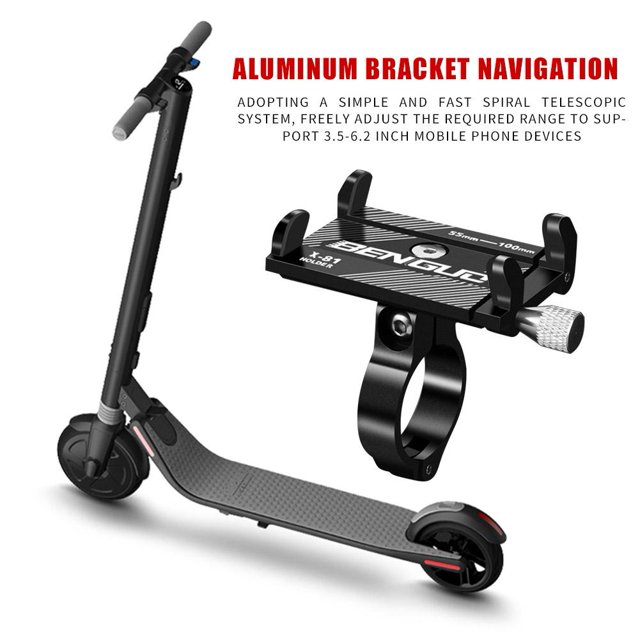 Bicicleta X-81 Moto Bicicleta Scooter eléctrico Manillar Soporte para teléfono (Negro) Ehuebsd Para Eestrenar